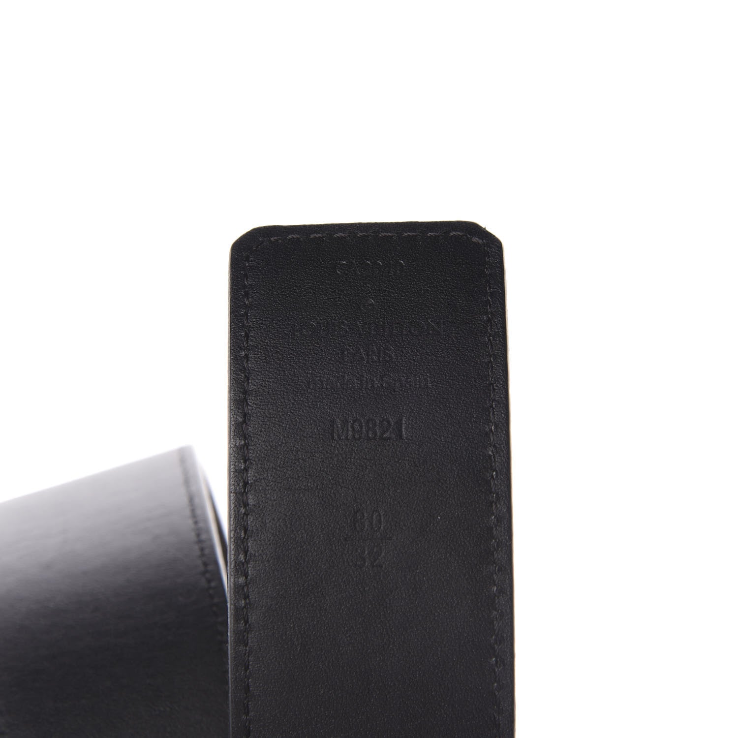 Louis Vuitton Calfskin Monogram 40mm LV Initiales Reversible Belt 80 32 Black 4 of 8