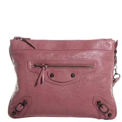 Balenciaga Agneau Classic Hardware Flat Handle Clutch Rose Bruyere 1 of 12