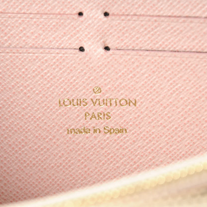 Louis Vuitton Damier Azur Clemence Wallet Rose Ballerine 6 of 10