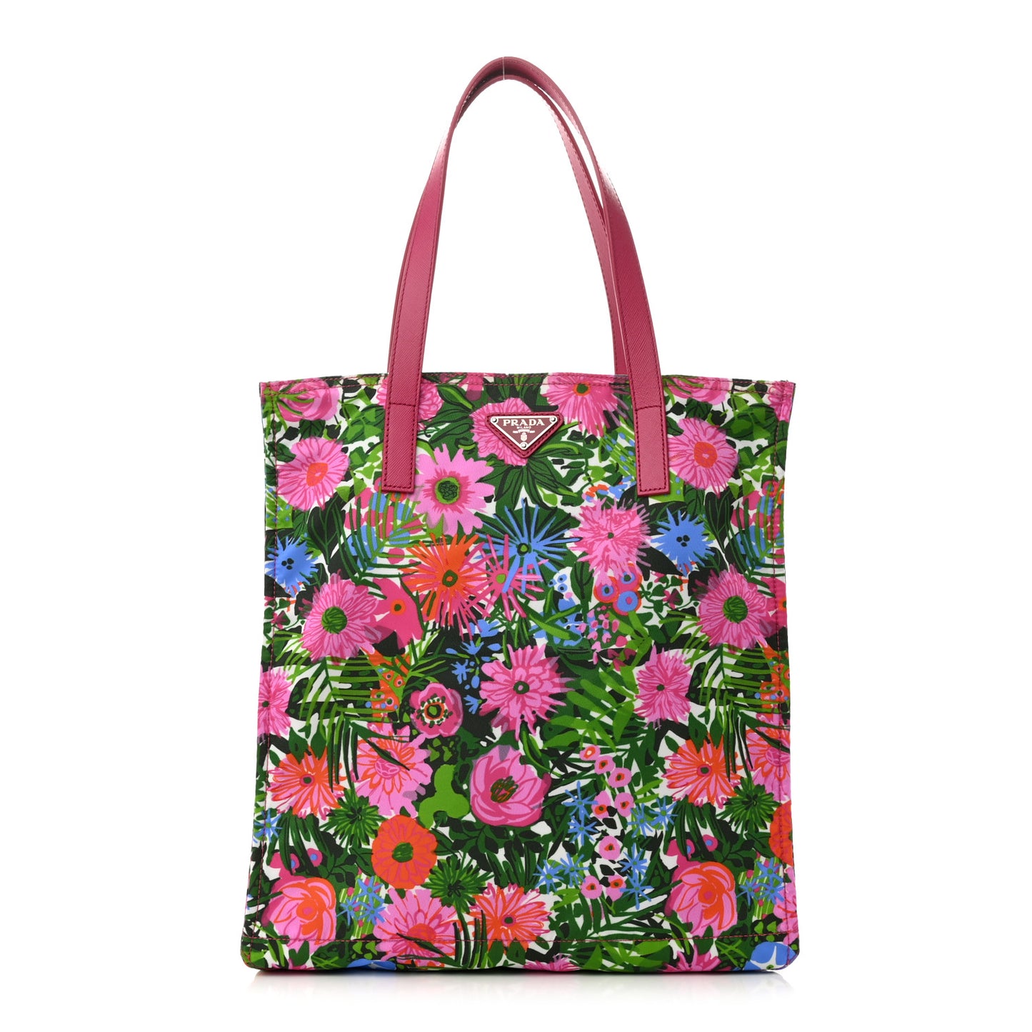 Tessuto Nylon Floral Print Tote Pink
