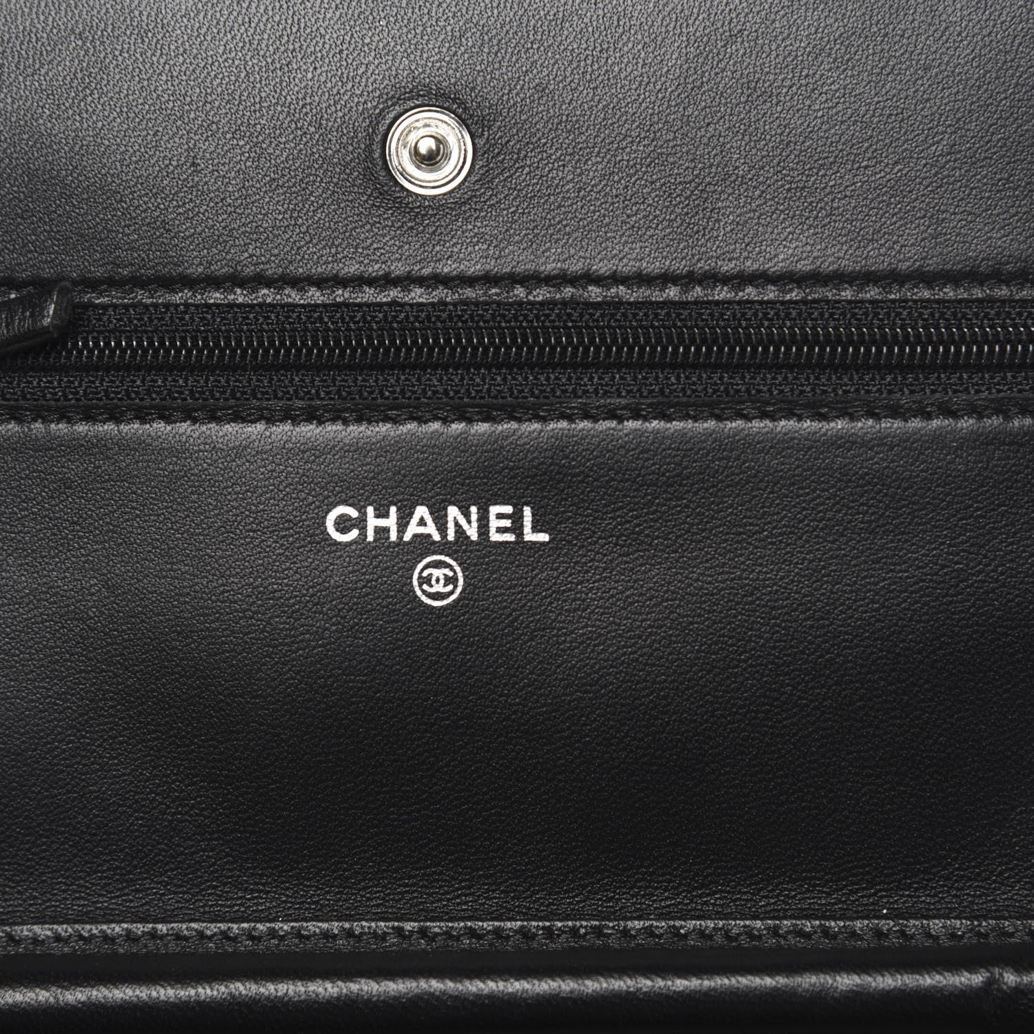 Chanel Lambskin Quilted Wallet On Chain WOC Black 6 of 13