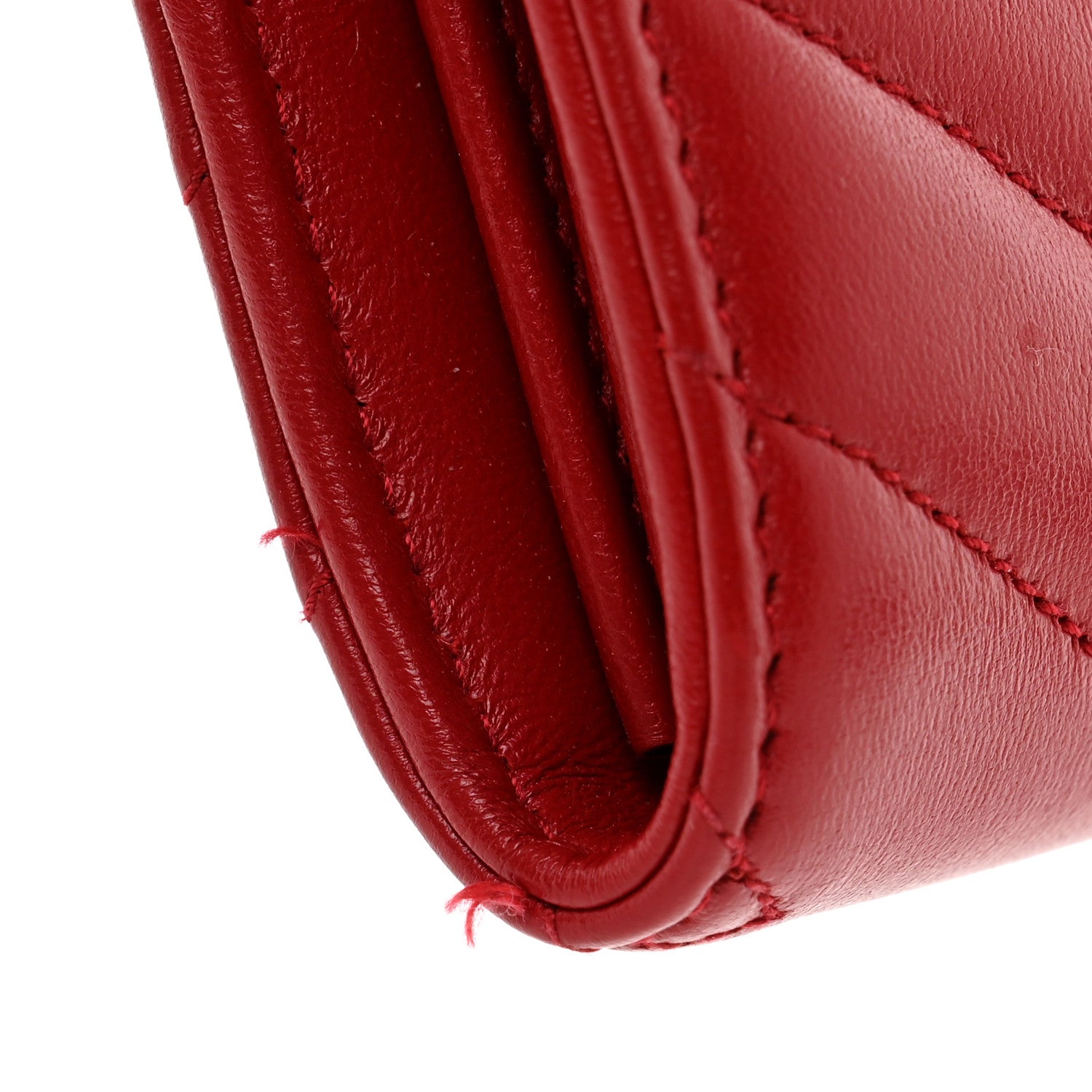 Saint Laurent Lambskin Y Quilted Monogram Large Loulou Flap Wallet Rouge Eros 8 of 9