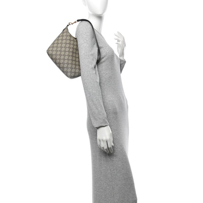 Gucci GG Supreme Monogram Textured Calfskin Web Super Mini Ophidia Shoulder Bag Beige Ebony New Acero 2 of 10