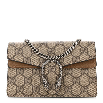 Gucci GG Supreme Monogram Super Mini Dionysus Shoulder Bag Taupe 1 of 10
