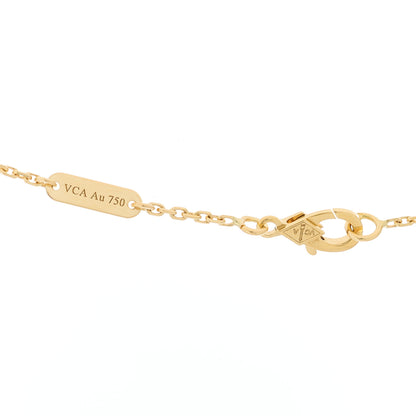 Van Cleef & Arpels 18K Yellow Gold Mother of Pearl Vintage Alhambra Pendant Necklace 5 of 6