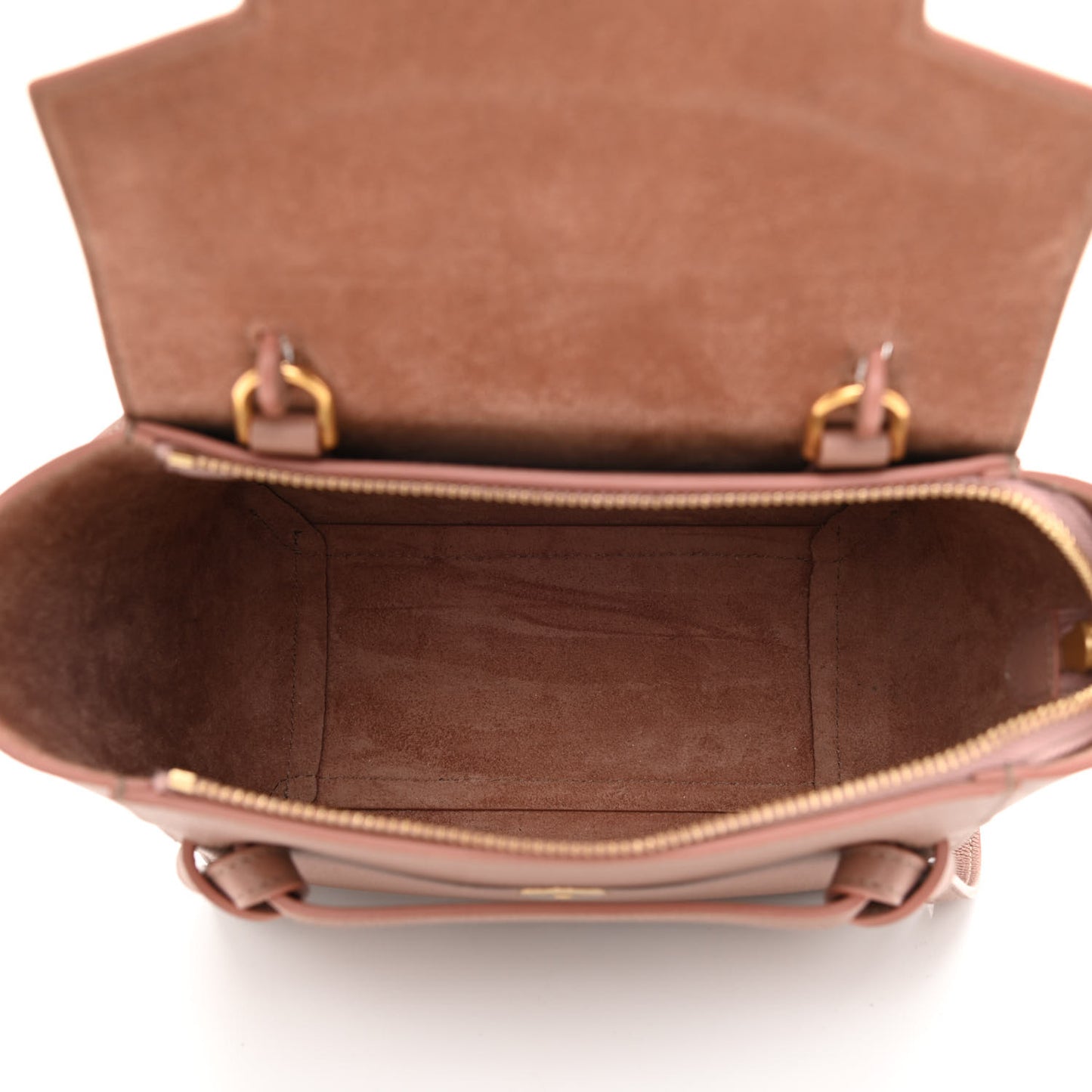 Grained Calfskin Nano Belt Bag Antique Rose