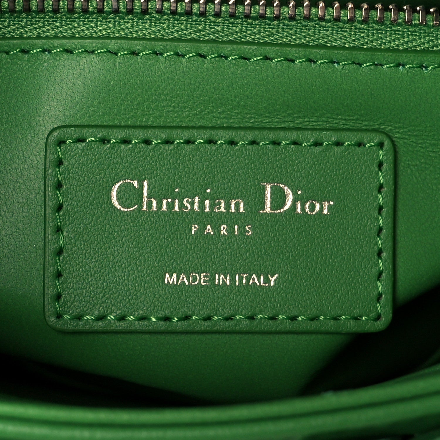 Christian Dior Lambskin Clover Allover Embroidered Mini Lady Dior