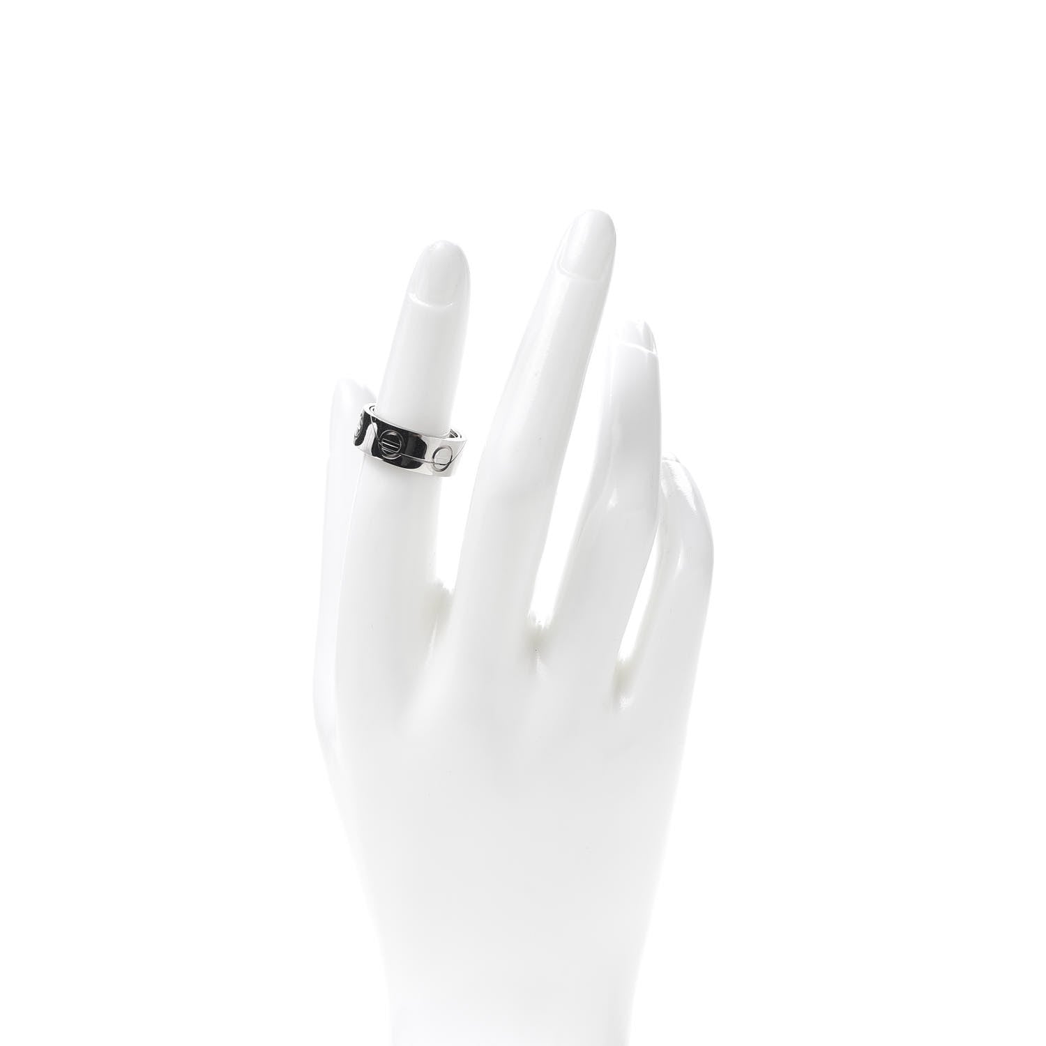 Cartier 18K White Gold 7mm Astro LOVE Ring 50 5.25 2 of 5