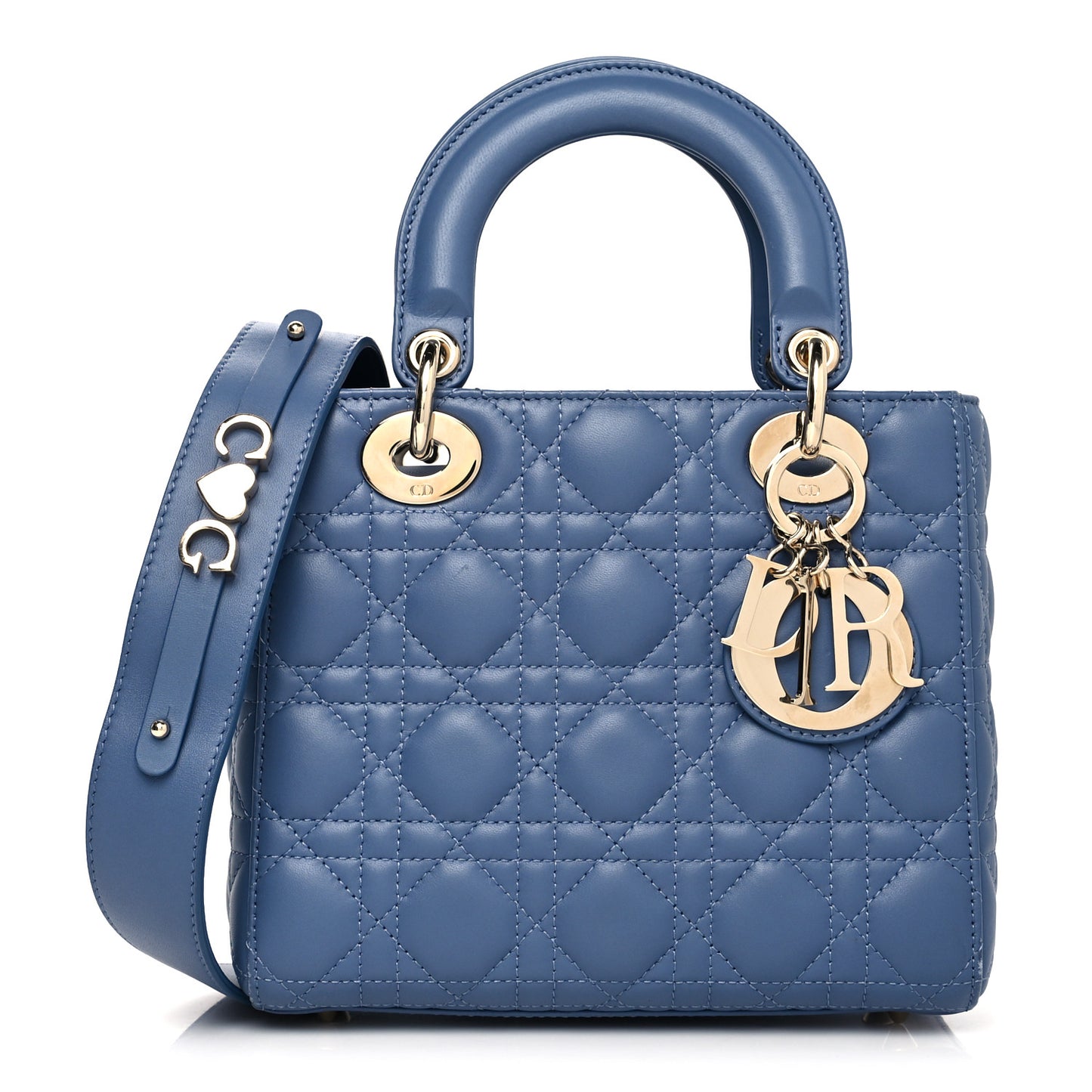 Lambskin Cannage Small My ABCDior Lady Dior Blue