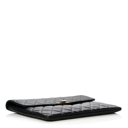Chanel Caviar Quilted Medium Golden Class Pouch Black 4 of 9