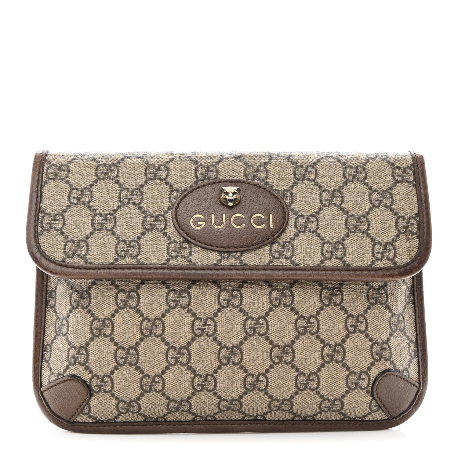 Gucci GG Supreme Monogram Neo Vintage Web Belt Bag Brown 1 of 11