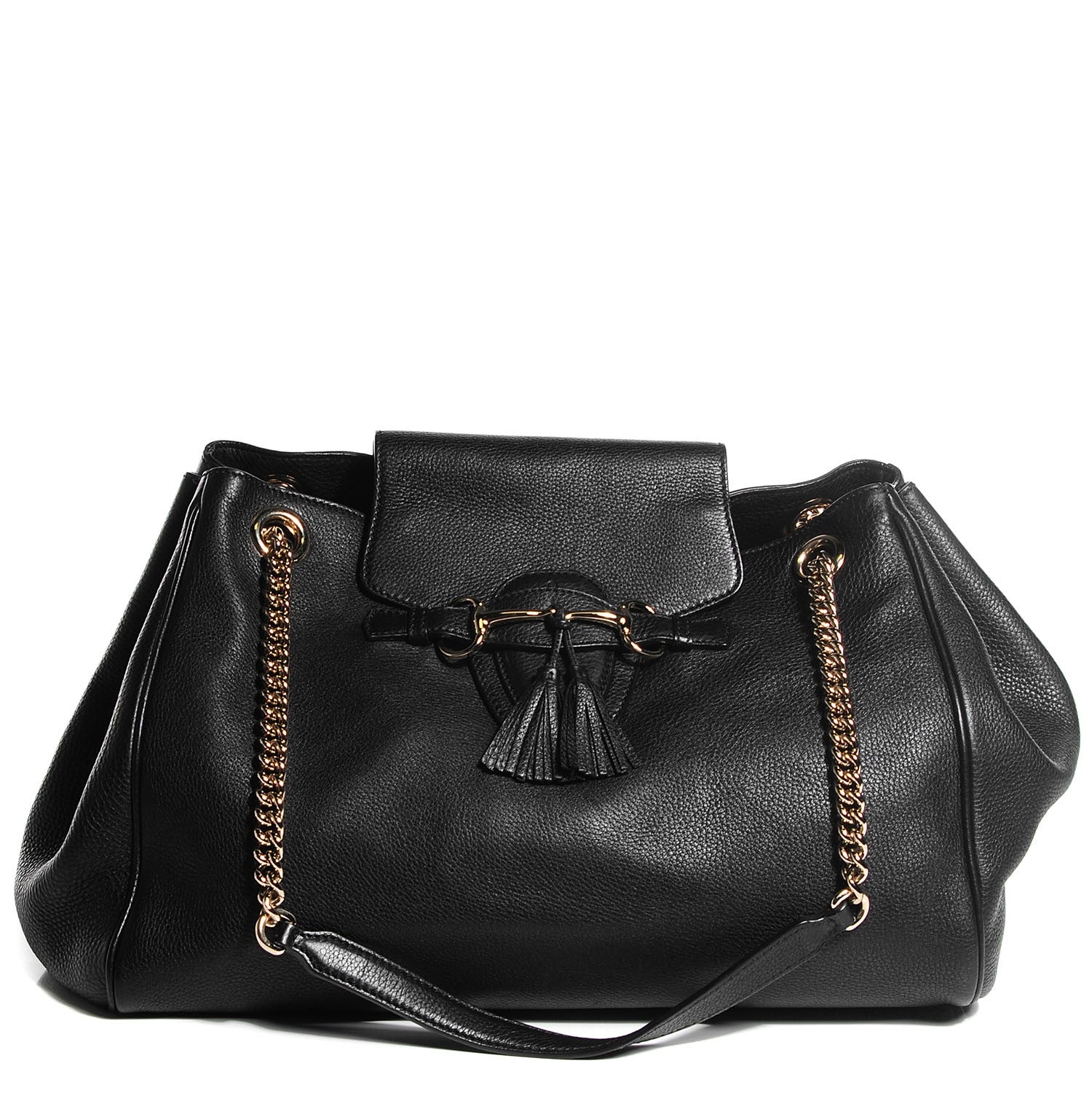 Gucci Calfskin Medium Emily Shoulder Bag Black 1 of 7