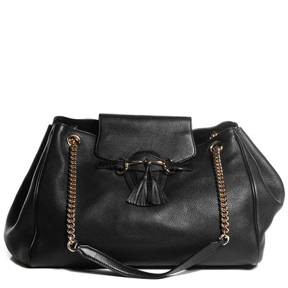 Gucci Calfskin Medium Emily Shoulder Bag Black 1 of 7