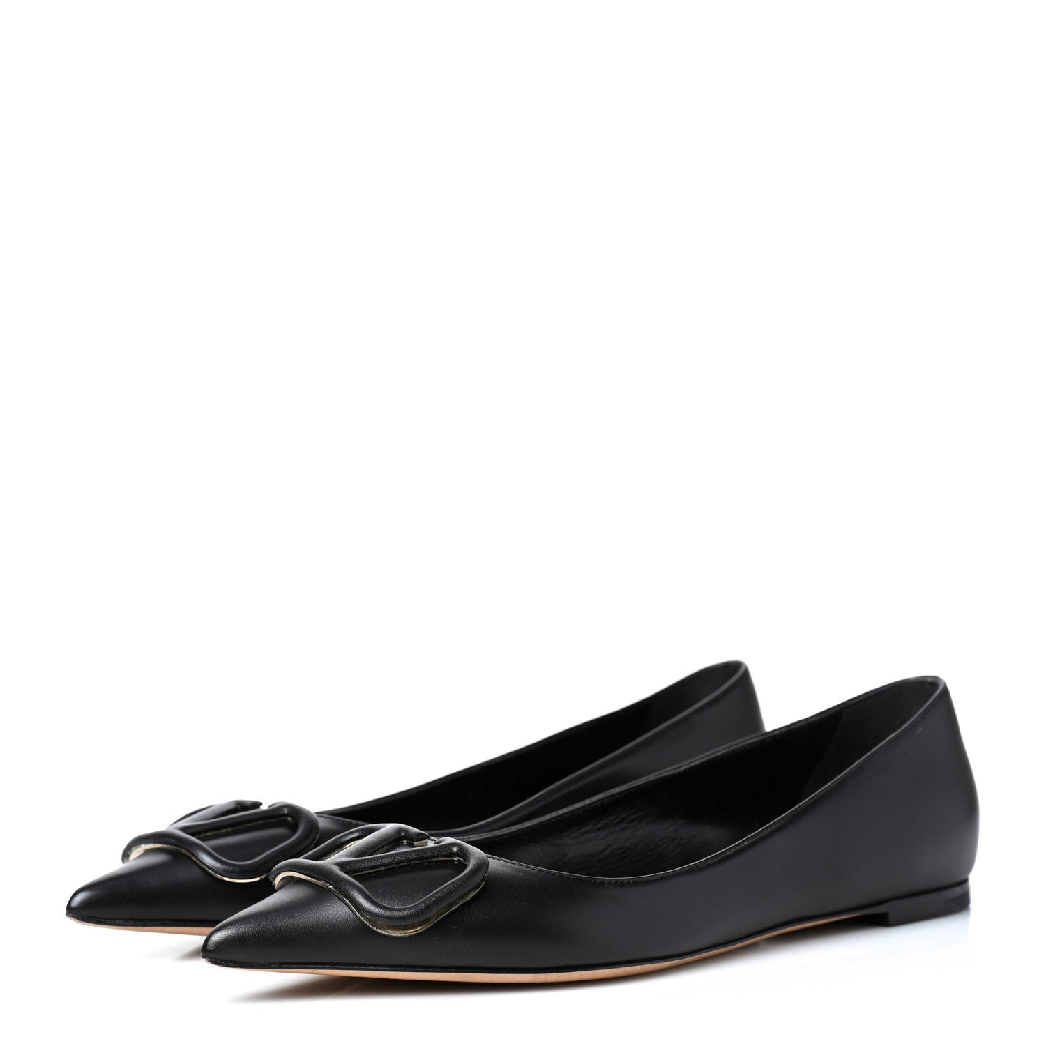 Valentino Garavani Nappa Vlogo Flats 37 Black 3 of 8