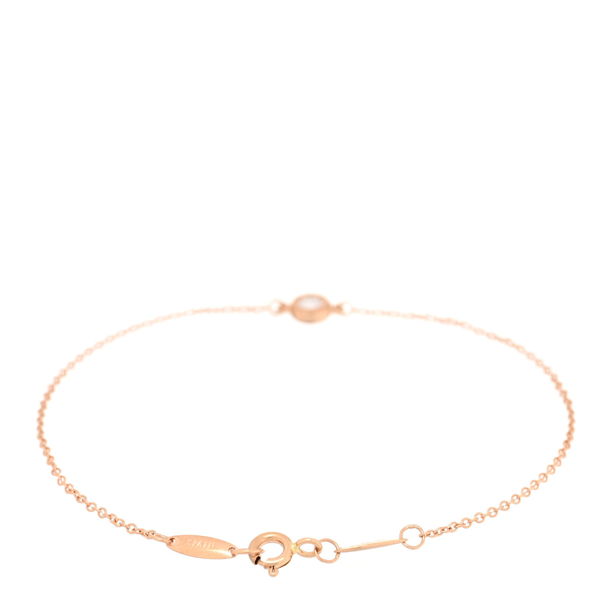 Tiffany 18K Rose Gold Diamond .10ct Elsa Peretti Diamonds by the Yard Bracelet 2 of 4