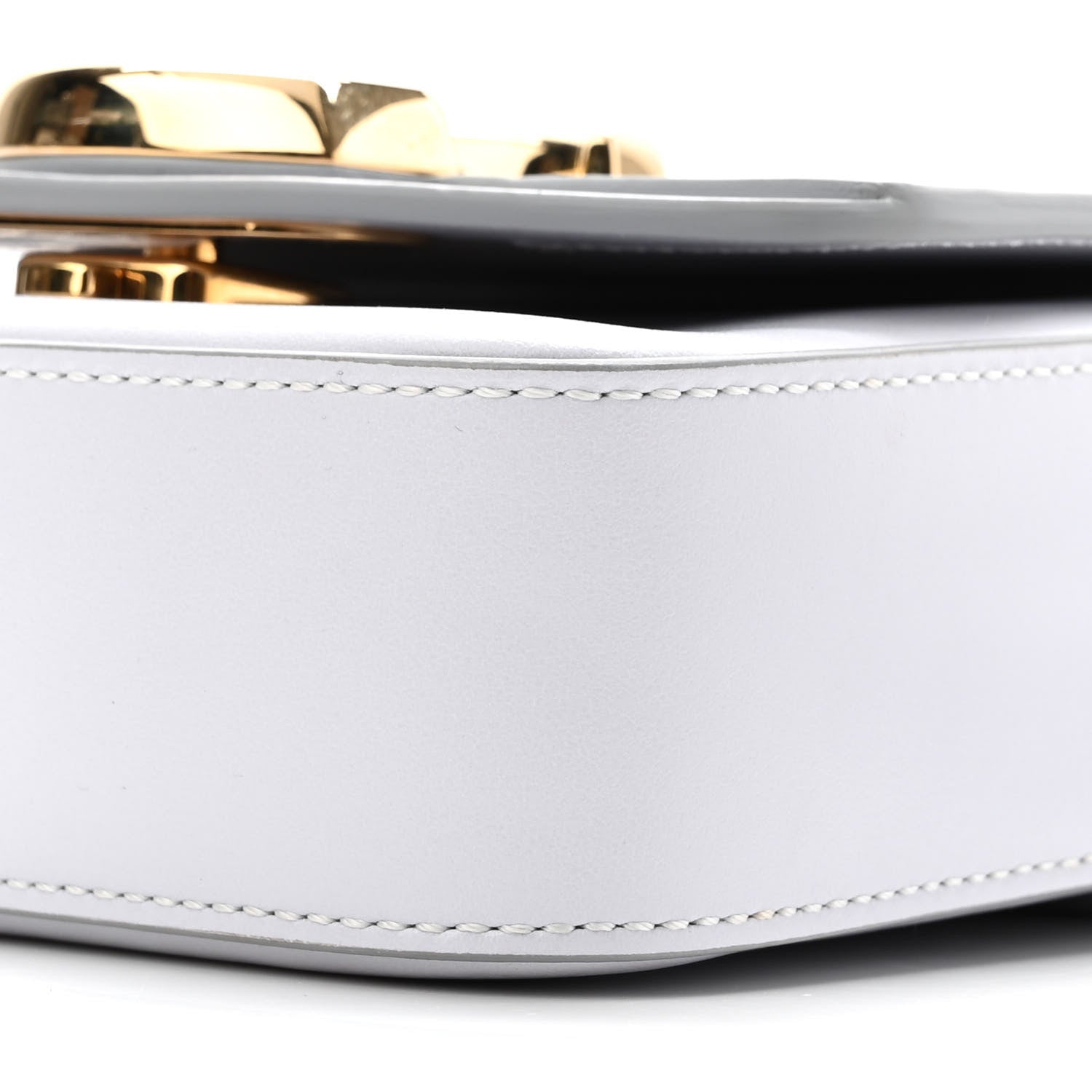 Chloe Shiny Calfskin Suede Mini C Double Carry Brilliant White 10 of 10