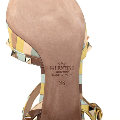 Valentino Garavani Nappa Native Couture 1975 Rockstud Ankle Strap Low Heel Pumps 36 Multicolor 6 of 13