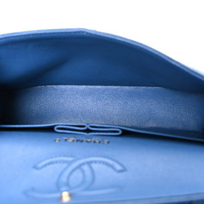 Chanel Caviar Quilted Medium Double Flap Blue 4 of 9