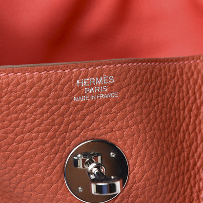 Hermes Taurillon Clemence Verso Lindy 30 Sanguine Rouge Pivoine 6 of 10
