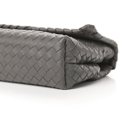 Bottega Veneta Nappa Intrecciato Baby Olimpia Shoulder Bag Steel 10 of 13