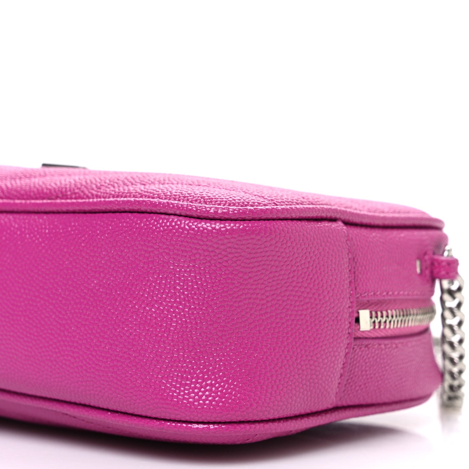Saint Laurent Grain De Poudre Matelasse Monogram Mini Lou Camera Bag Fuxia Electrique 10 of 10