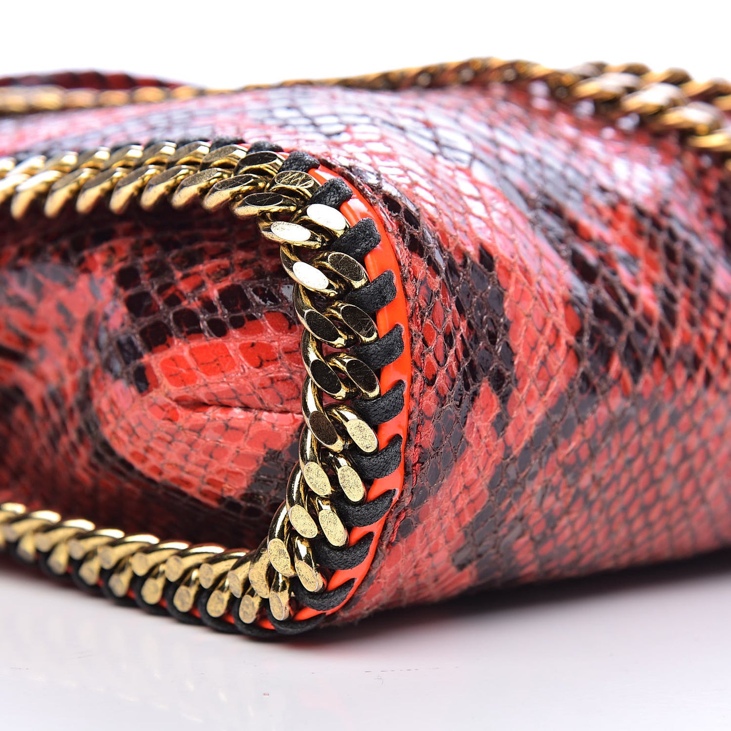 Eco Python Small Falabella Tote Orange