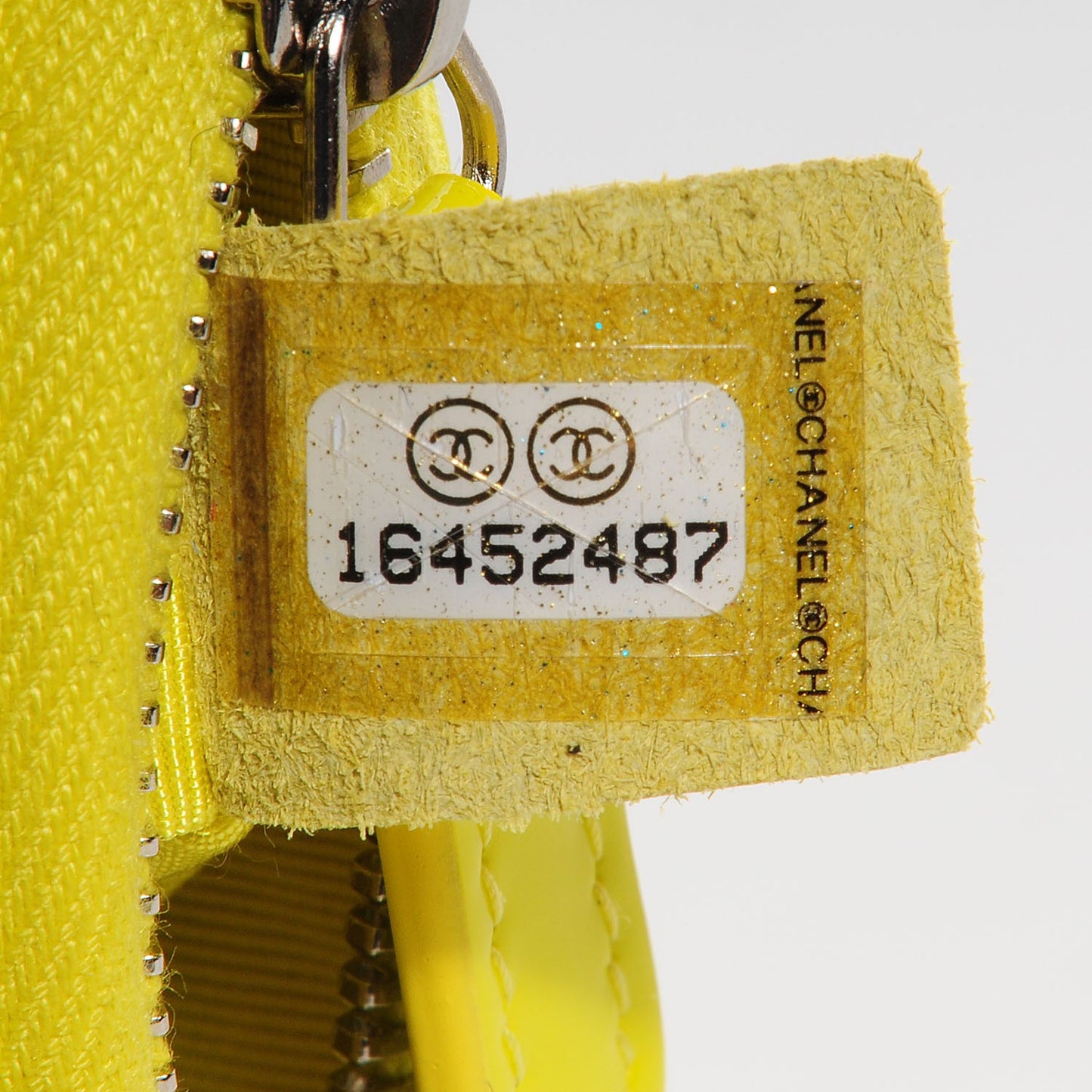 Patent Quilted Key Holder Case Yellow