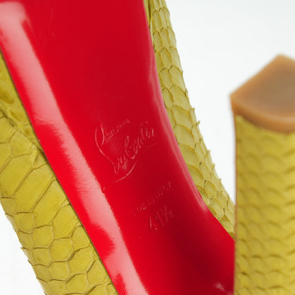 Christian Louboutin Watersnake Bambou 140 Pumps 41.5 Chartreuse 6 of 7