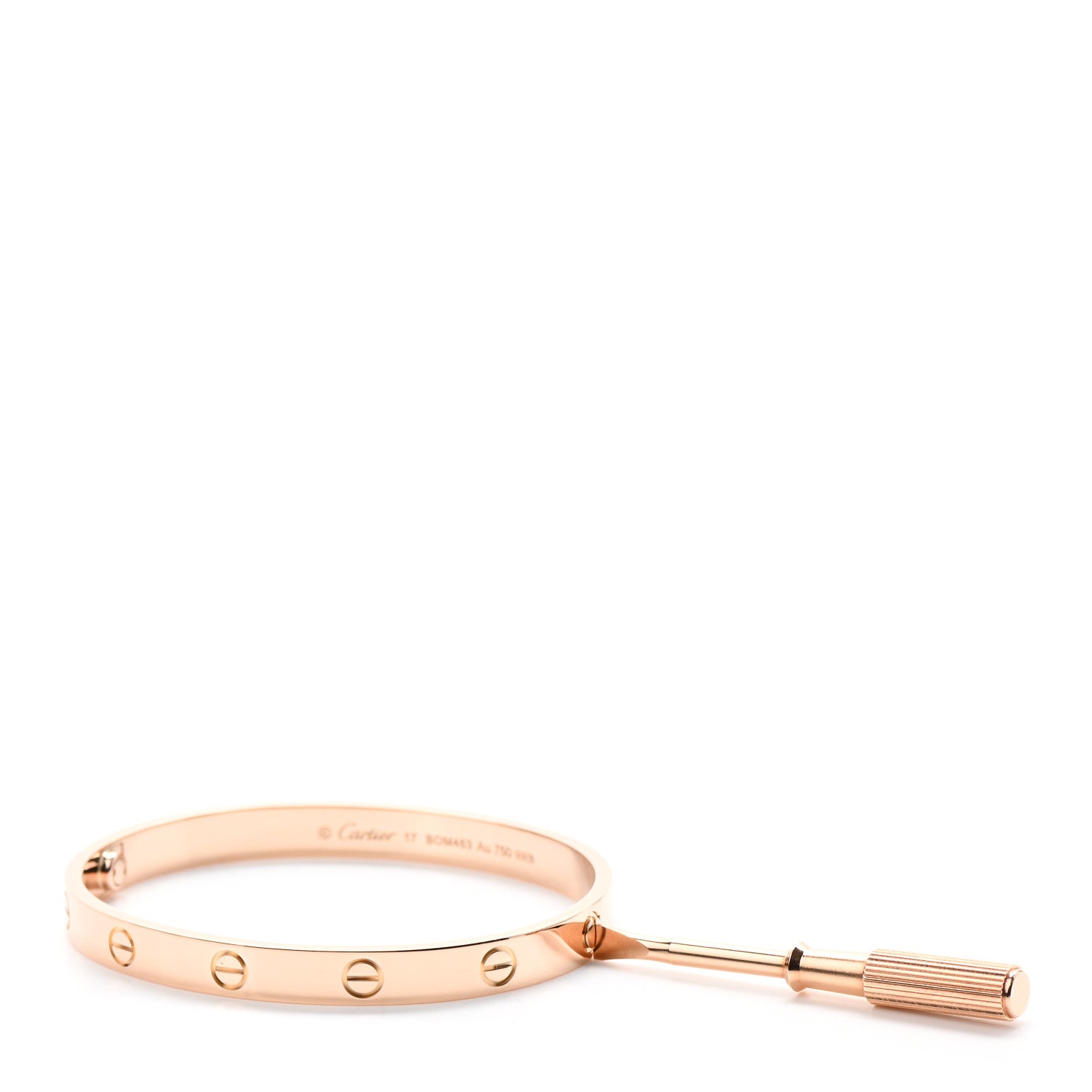 Cartier 18K Pink Gold LOVE Bracelet 17 3 of 6