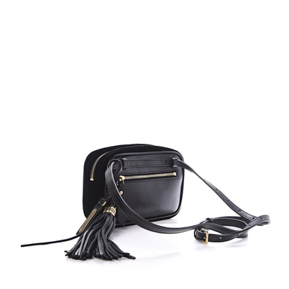 Saint Laurent Velour Matelasse Monogram Lou Belt Bag Black 2 of 9