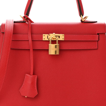 Hermes Epsom Kelly Sellier 25 Rouge Casaque 7 of 11