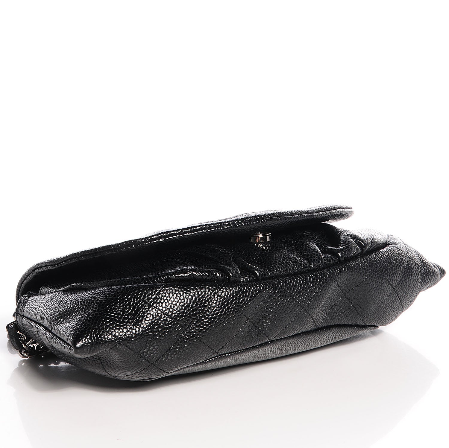 Chanel Caviar Half Moon Wallet On Chain WOC Black 4 of 9