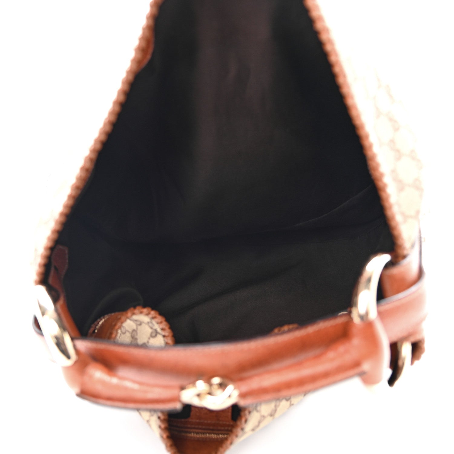Gucci Monogram Large Horsebit Chain Hobo Brown 4 of 10
