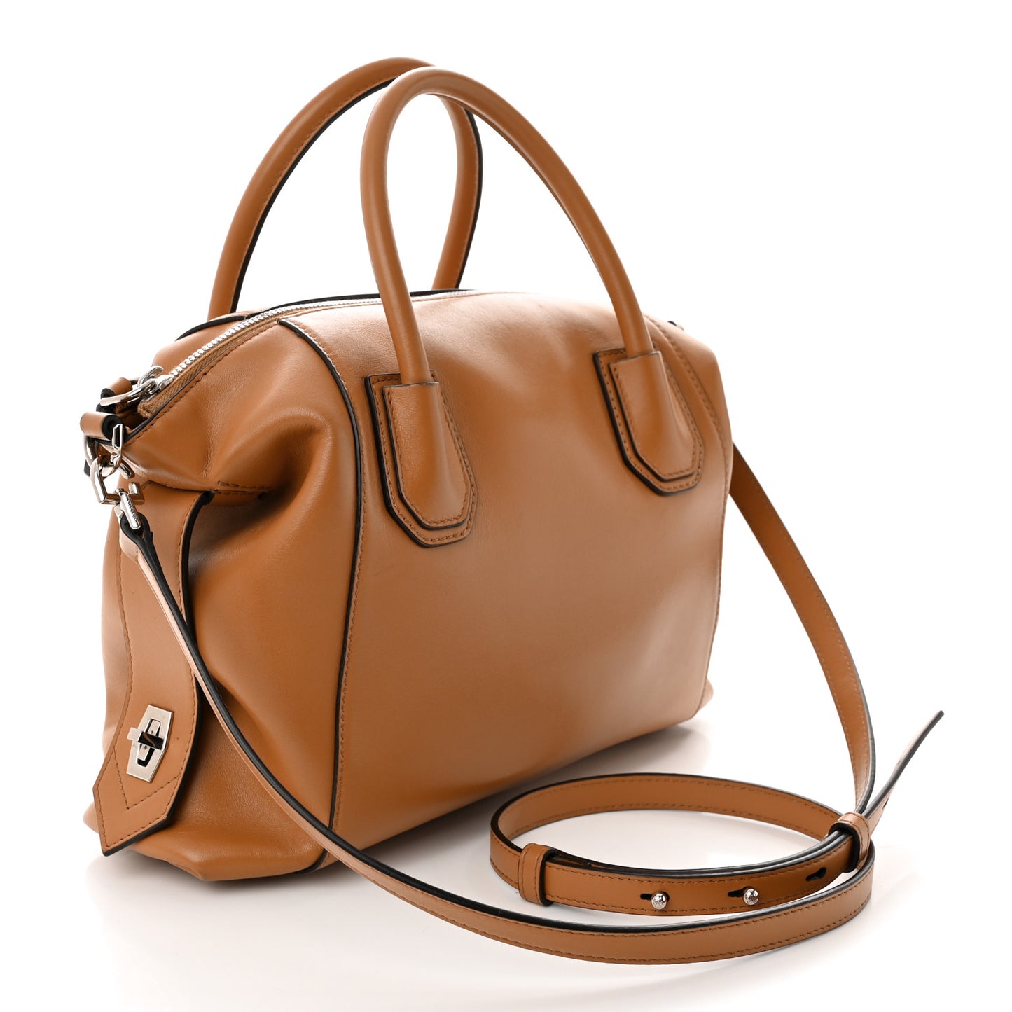 Smooth Calfskin Small Soft Antigona Caramel