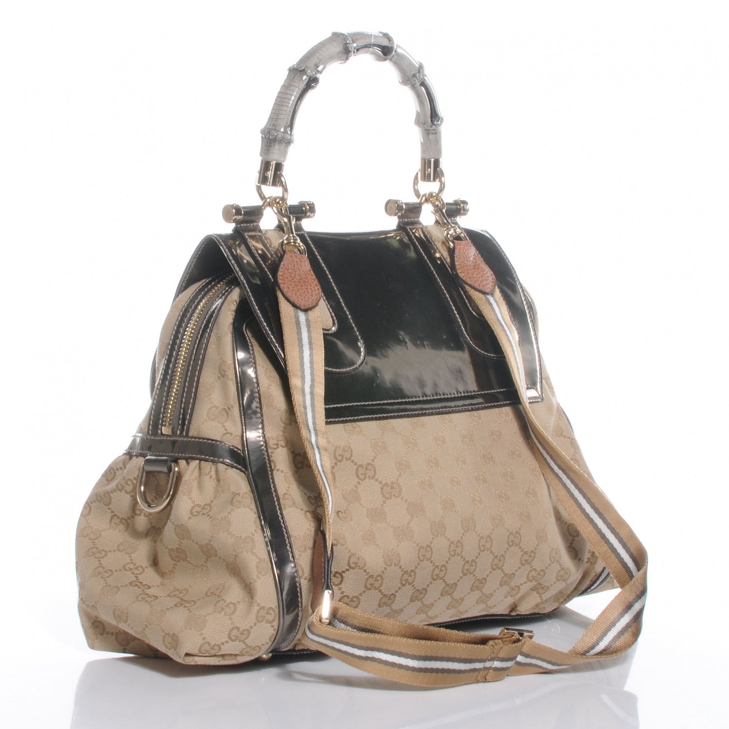 Gucci Monogram Pop Bamboo Large Top Handle Tote 3 of 9