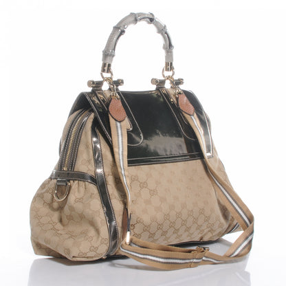 Gucci Monogram Pop Bamboo Large Top Handle Tote 3 of 9
