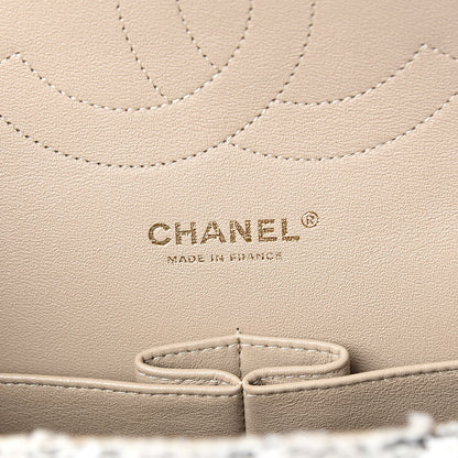Chanel Tweed Quilted Jumbo Double Flap Beige 6 of 12