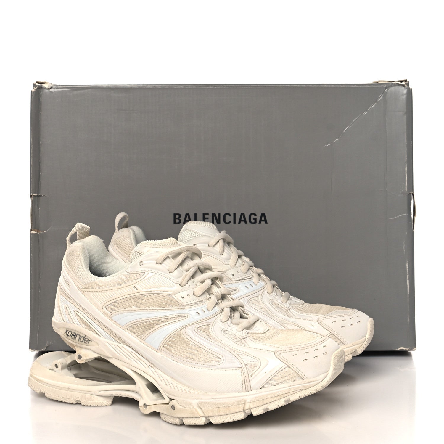 Balenciaga Mesh Rubber Mens X-Pander Sneakers 40 White 10 of 10