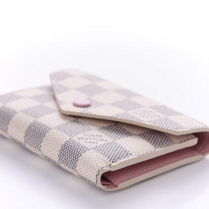 Louis Vuitton Damier Azur Victorine Wallet Rose Ballerine 7 of 10
