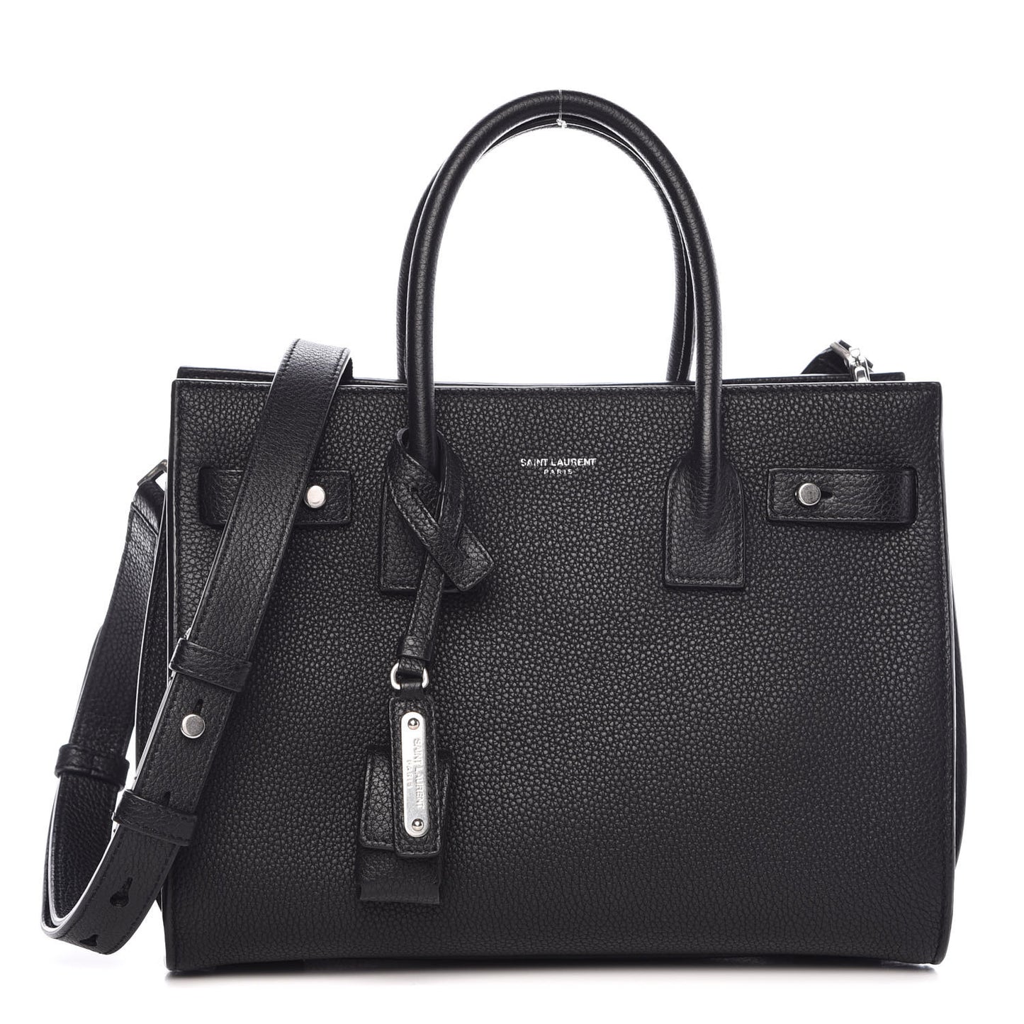 Grained Calfskin Baby Sac De Jour Souple Black