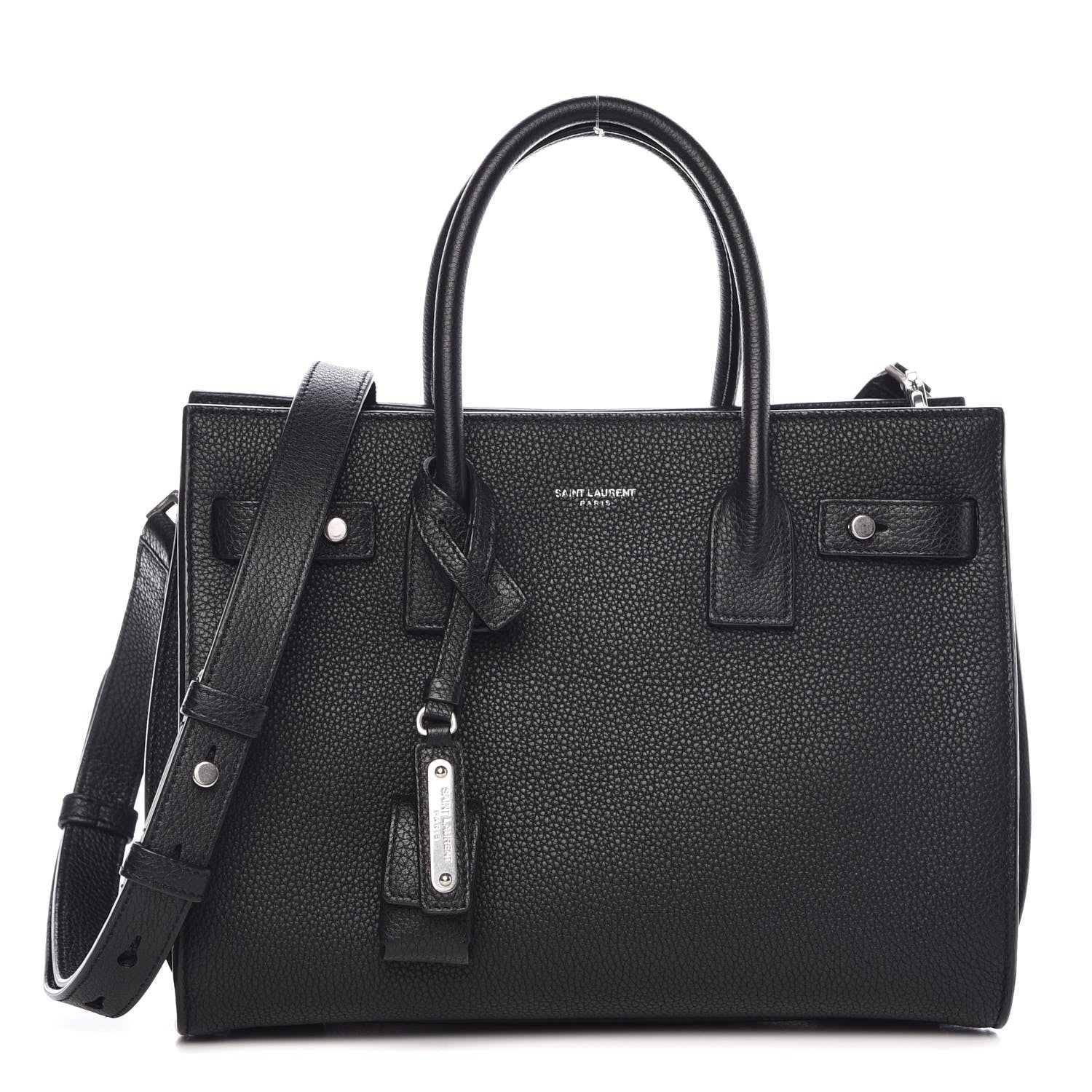 Saint Laurent Grained Calfskin Baby Sac De Jour Souple Black 1 of 11