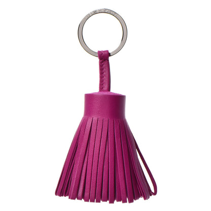 Hermes Lambskin Carmen Tassel Key Holder Rose Pourpre 1 of 5