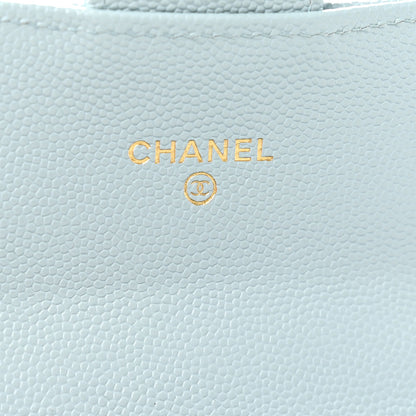 Chanel Caviar Quilted Medium Gusset Flap Wallet Light Blue 6 of 9