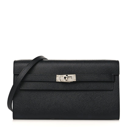 Hermes Epsom Kelly Wallet To Go Black 1 of 8