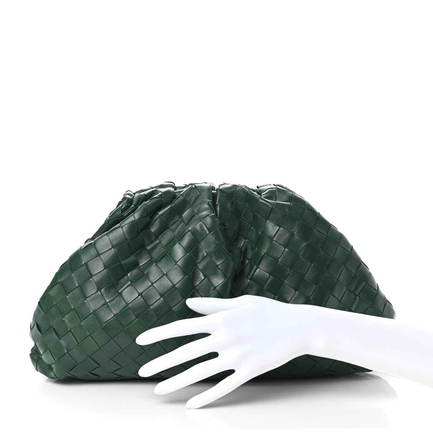 Nappa Maxi Intrecciato The Pouch Oversized Clutch Raintree