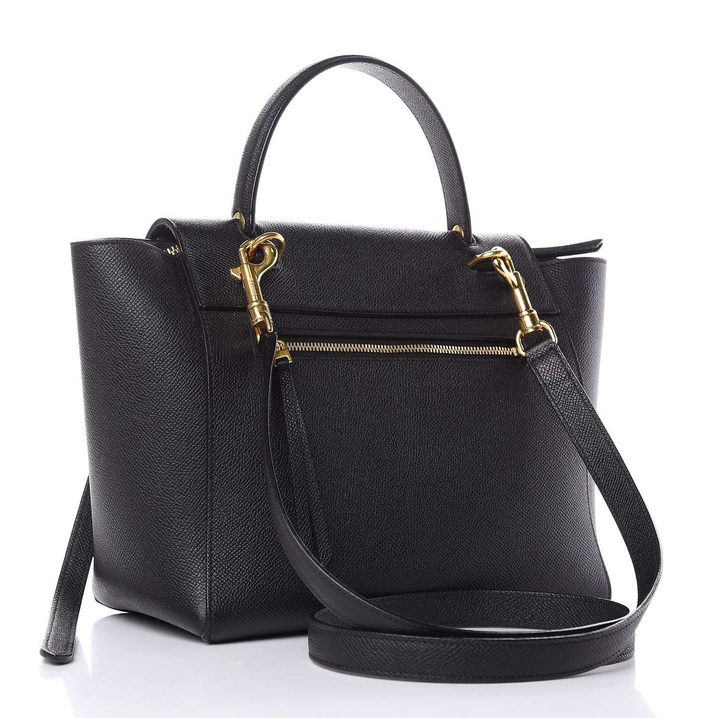 Grained Calfskin Micro Belt Bag Black