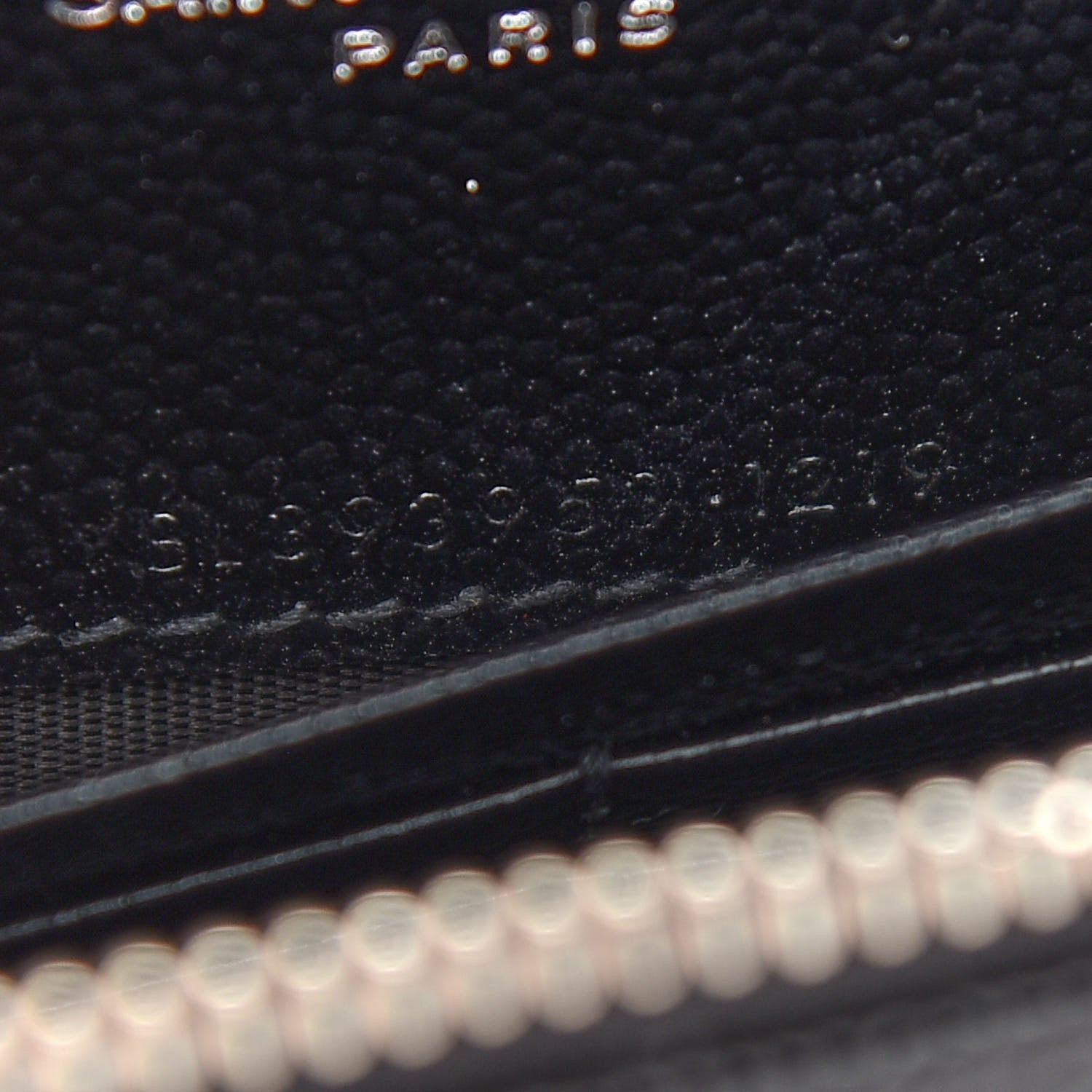 Saint Laurent Grain De Poudre Matelasse Chevron Monogram Envelope Chain Wallet Black 7 of 9