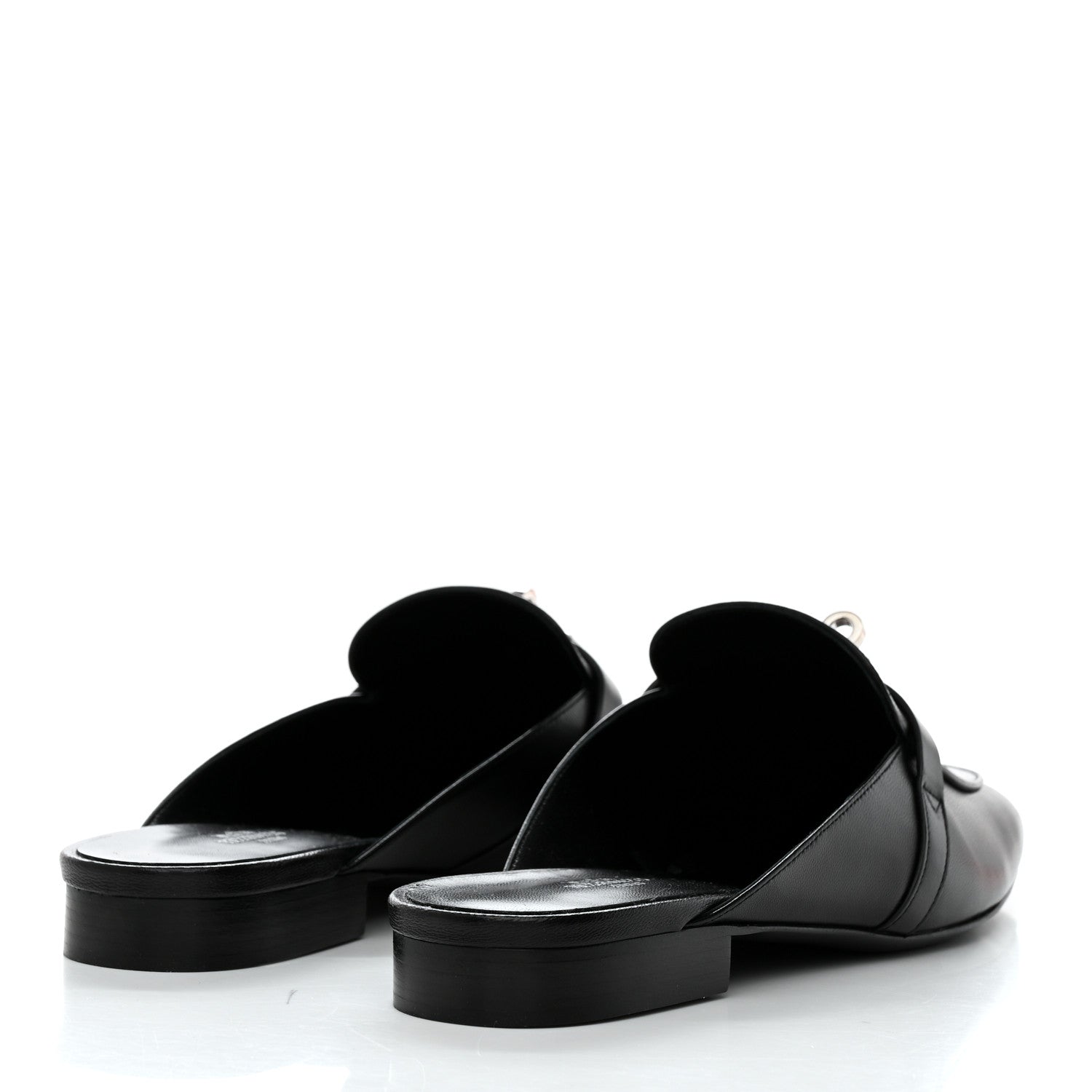 Hermes Goatskin Oz Mules 41 Black 4 of 9