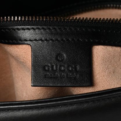 Gucci Calfskin Matelasse Small GG Marmont Shoulder Bag Black 8 of 11