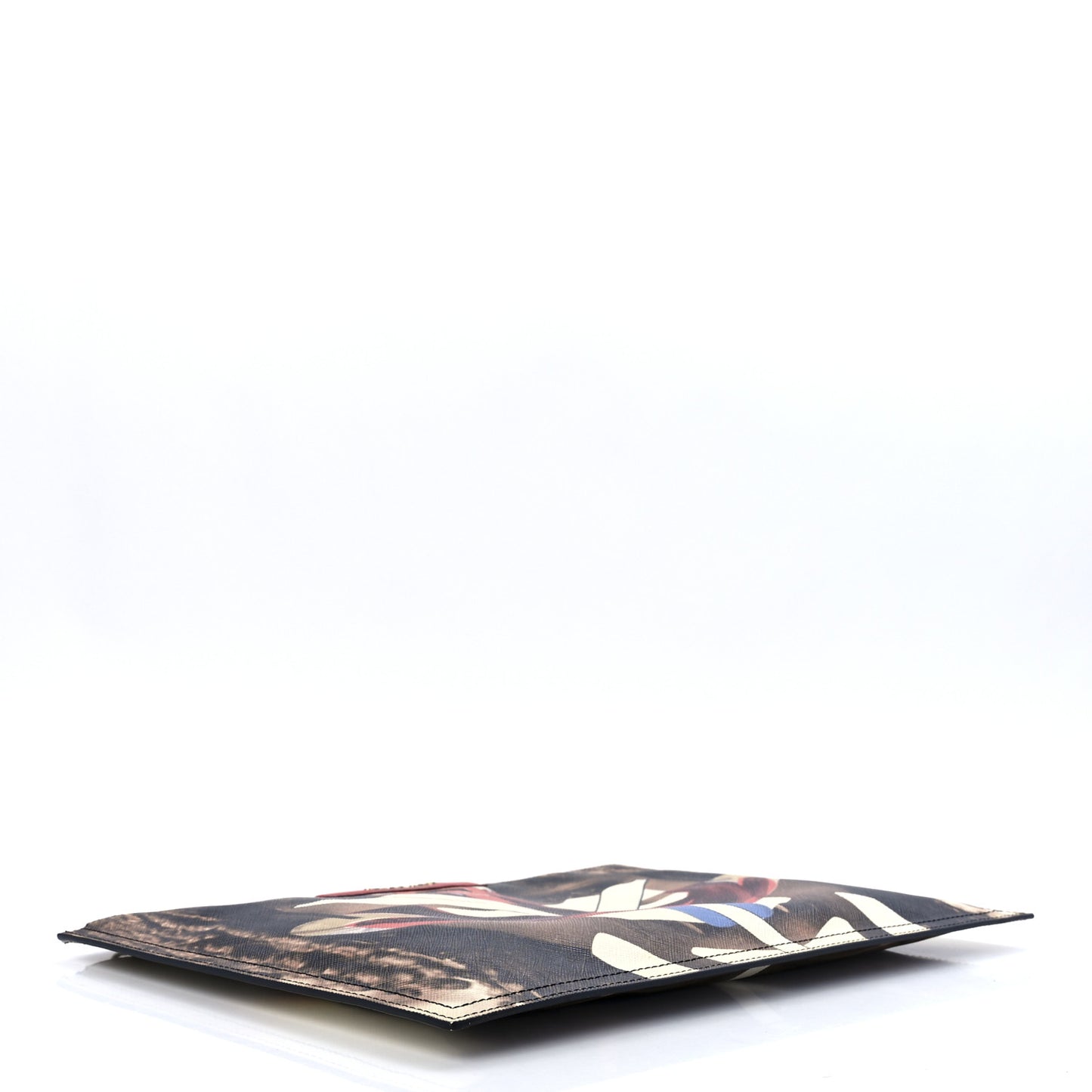 Coated Canvas Tribal Girl Print Large Antigona Pouch